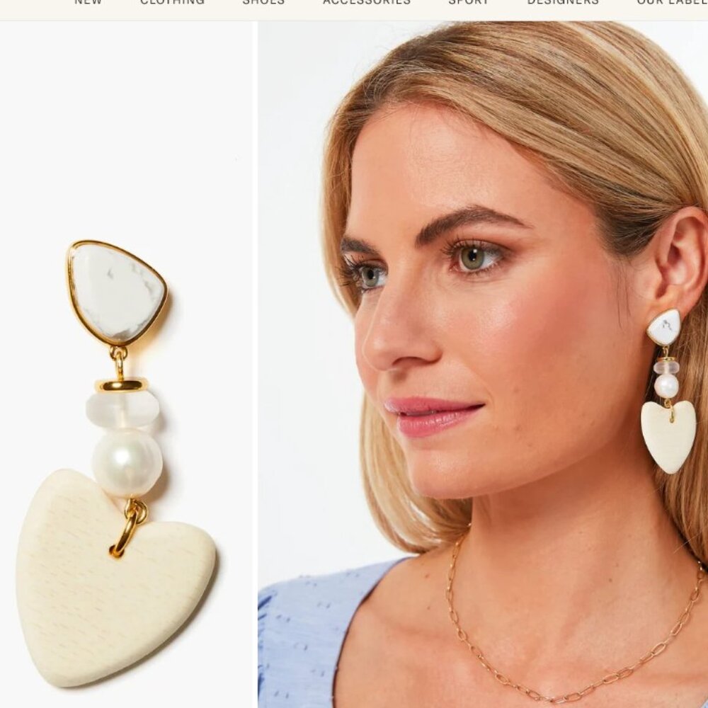 Tuckernuck Cream Lizzie Earrings